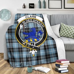 Scottish Clark (Lion) Ancient Clan Tartan Blanket with Family Crest Tartan Plaid Sherpa Blanket Scottish Plaid Tartan Plaid - ScotsTee - scotstee.com