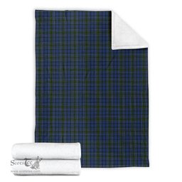 Scottish Cockburn Blue Clan Tartan Blanket Tartan Plaid Sherpa Blanket Scottish Plaid Tartan Plaid - ScotsTee - scotstee.com