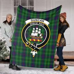 Scottish Duncan Clan Tartan Blanket with Family Crest Tartan Plaid Sherpa Blanket Scottish Plaid Tartan Plaid - ScotsTee - scotstee.com