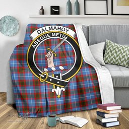 Scottish Dalmahoy Clan Tartan Blanket with Family Crest Tartan Plaid Sherpa Blanket Scottish Plaid Tartan Plaid - ScotsTee - scotstee.com