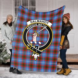 Scottish Dalmahoy Clan Tartan Blanket with Family Crest Tartan Plaid Sherpa Blanket Scottish Plaid Tartan Plaid - ScotsTee - scotstee.com