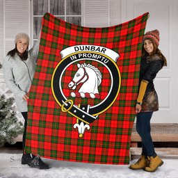 Scottish Dunbar Modern Clan Tartan Blanket with Family Crest Tartan Plaid Sherpa Blanket Scottish Plaid Tartan Plaid - ScotsTee - scotstee.com