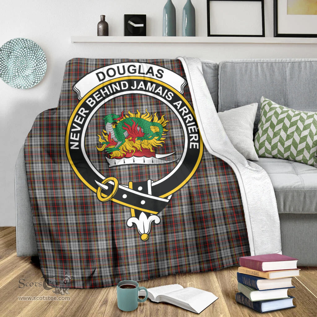 Scottish Douglas Ancient Dress Clan Tartan Blanket with Family Crest Tartan Plaid Sherpa Blanket Scottish Plaid Tartan Plaid - ScotsTee - scotstee.com