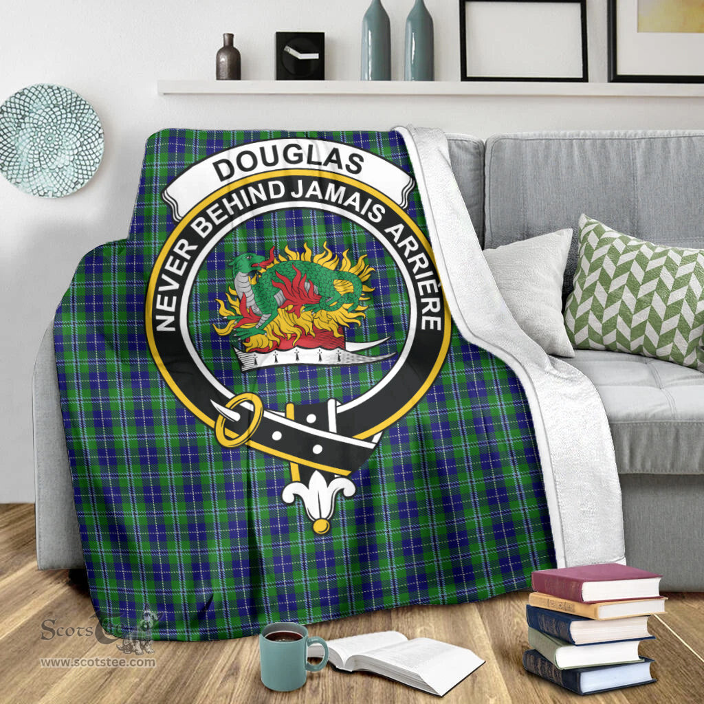 Scottish Douglas Clan Tartan Blanket with Family Crest Tartan Plaid Sherpa Blanket Scottish Plaid Tartan Plaid - ScotsTee - scotstee.com