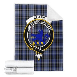 Scottish Clark (Lion) Clan Tartan Blanket with Family Crest Tartan Plaid Sherpa Blanket Scottish Plaid Tartan Plaid - ScotsTee - scotstee.com