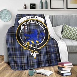 Scottish Clark (Lion) Clan Tartan Blanket with Family Crest Tartan Plaid Sherpa Blanket Scottish Plaid Tartan Plaid - ScotsTee - scotstee.com