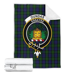 Scottish Dundas Clan Tartan Blanket with Family Crest Tartan Plaid Sherpa Blanket Scottish Plaid Tartan Plaid - ScotsTee - scotstee.com