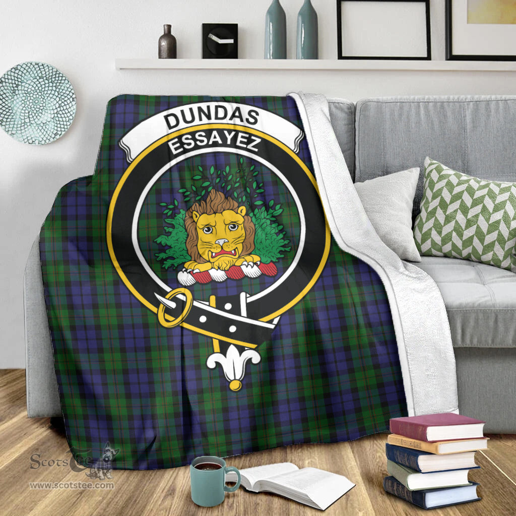 Scottish Dundas Clan Tartan Blanket with Family Crest Tartan Plaid Sherpa Blanket Scottish Plaid Tartan Plaid - ScotsTee - scotstee.com