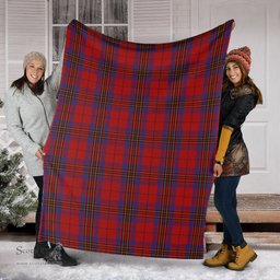 Scottish Leslie Red Clan Tartan Blanket Tartan Plaid Sherpa Blanket Scottish Plaid Tartan Plaid - ScotsTee - scotstee.com