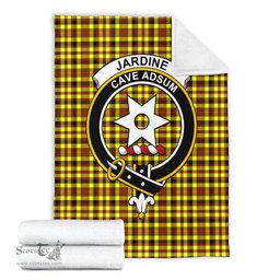 Scottish Jardine Modern Clan Tartan Blanket with Family Crest Tartan Plaid Sherpa Blanket Scottish Plaid Tartan Plaid - ScotsTee - scotstee.com