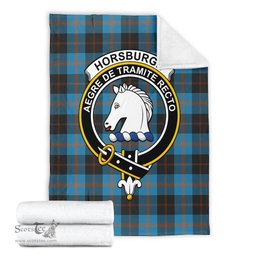 Scottish Horsburgh Clan Tartan Blanket with Family Crest Tartan Plaid Sherpa Blanket Scottish Plaid Tartan Plaid - ScotsTee - scotstee.com