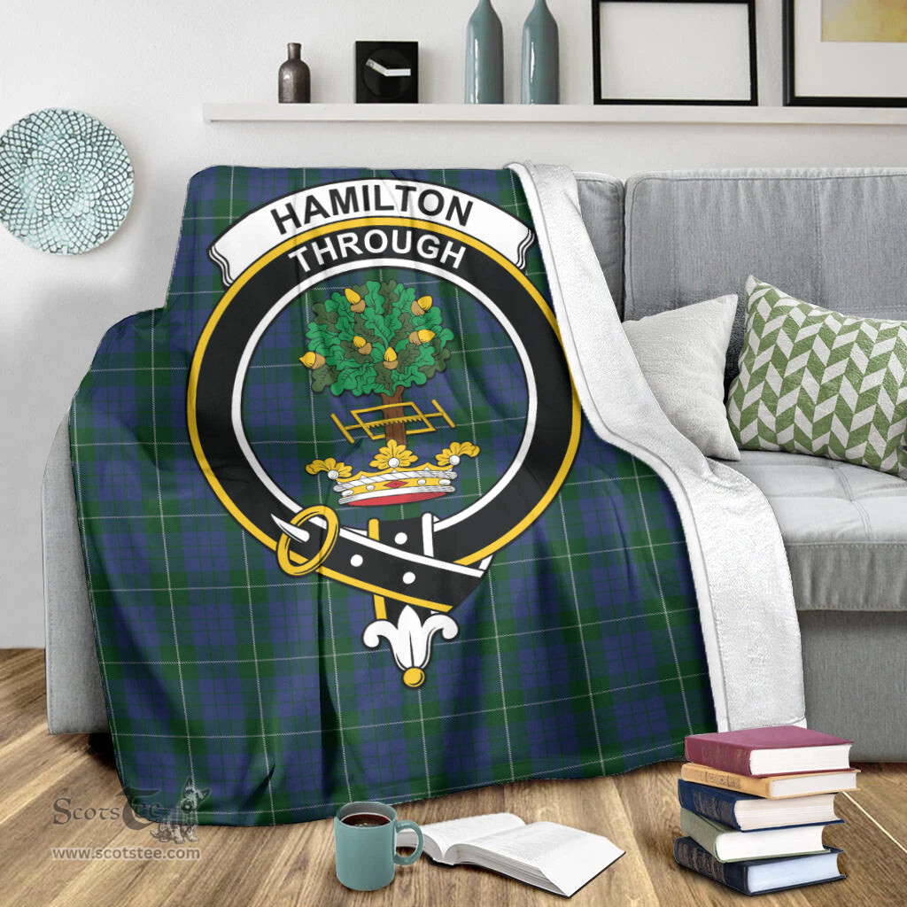 Scottish Hamilton Hunting Clan Tartan Blanket with Family Crest Tartan Plaid Sherpa Blanket Scottish Plaid Tartan Plaid - ScotsTee - scotstee.com