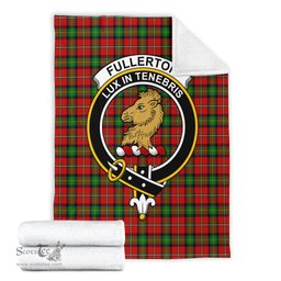 Scottish Fullerton Clan Tartan Blanket with Family Crest Tartan Plaid Sherpa Blanket Scottish Plaid Tartan Plaid - ScotsTee - scotstee.com