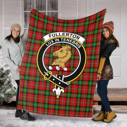 Scottish Fullerton Clan Tartan Blanket with Family Crest Tartan Plaid Sherpa Blanket Scottish Plaid Tartan Plaid - ScotsTee - scotstee.com