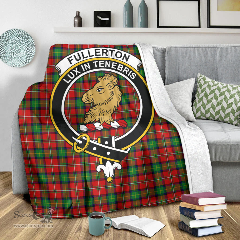Scottish Fullerton Clan Tartan Blanket with Family Crest Tartan Plaid Sherpa Blanket Scottish Plaid Tartan Plaid - ScotsTee - scotstee.com