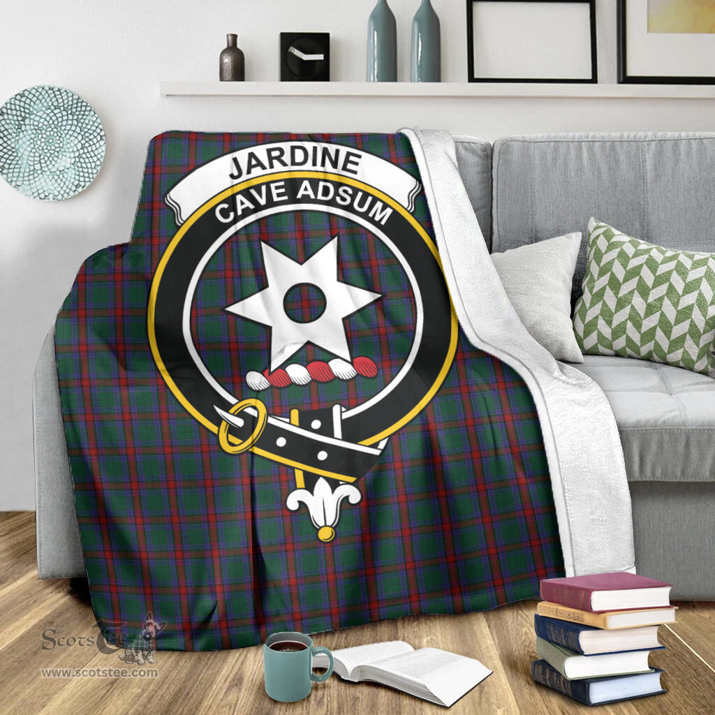 Scottish Jardine Dress Clan Tartan Blanket with Family Crest Tartan Plaid Sherpa Blanket Scottish Plaid Tartan Plaid - ScotsTee - scotstee.com