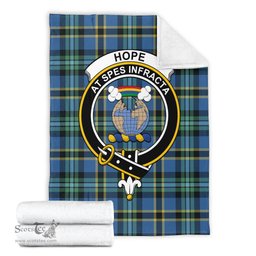 Scottish Hope Ancient Clan Tartan Blanket with Family Crest Tartan Plaid Sherpa Blanket Scottish Plaid Tartan Plaid - ScotsTee - scotstee.com