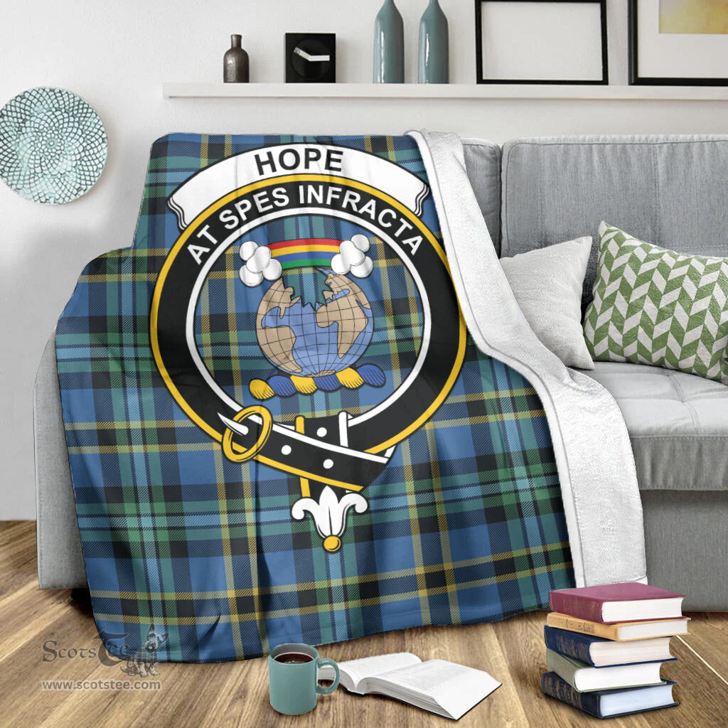 Scottish Hope Ancient Clan Tartan Blanket with Family Crest Tartan Plaid Sherpa Blanket Scottish Plaid Tartan Plaid - ScotsTee - scotstee.com
