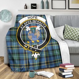 Scottish Hope Ancient Clan Tartan Blanket with Family Crest Tartan Plaid Sherpa Blanket Scottish Plaid Tartan Plaid - ScotsTee - scotstee.com