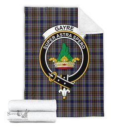 Scottish Gayre Hunting Clan Tartan Blanket with Family Crest Tartan Plaid Sherpa Blanket Scottish Plaid Tartan Plaid - ScotsTee - scotstee.com