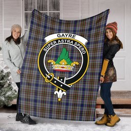 Scottish Gayre Hunting Clan Tartan Blanket with Family Crest Tartan Plaid Sherpa Blanket Scottish Plaid Tartan Plaid - ScotsTee - scotstee.com