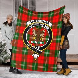 Scottish Gartshore Clan Tartan Blanket with Family Crest Tartan Plaid Sherpa Blanket Scottish Plaid Tartan Plaid - ScotsTee - scotstee.com