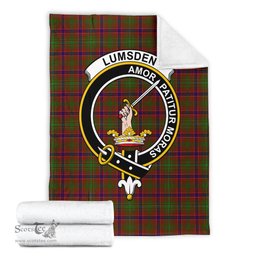 Scottish Lumsden Clan Tartan Blanket with Family Crest Tartan Plaid Sherpa Blanket Scottish Plaid Tartan Plaid - ScotsTee - scotstee.com