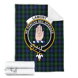 Scottish Lamont #2 Clan Tartan Blanket with Family Crest Tartan Plaid Sherpa Blanket Scottish Plaid Tartan Plaid - ScotsTee - scotstee.com