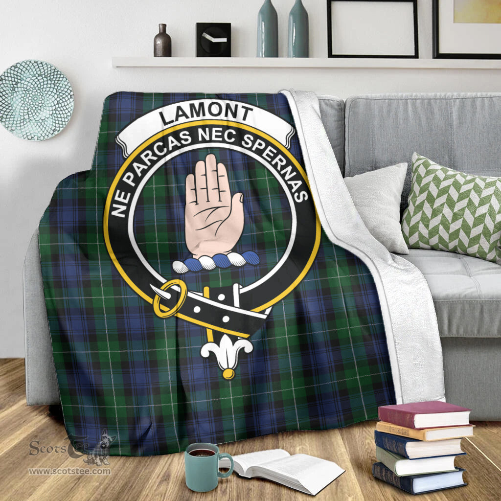 Scottish Lamont #2 Clan Tartan Blanket with Family Crest Tartan Plaid Sherpa Blanket Scottish Plaid Tartan Plaid - ScotsTee - scotstee.com