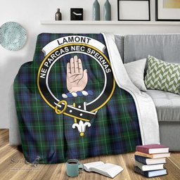 Scottish Lamont #2 Clan Tartan Blanket with Family Crest Tartan Plaid Sherpa Blanket Scottish Plaid Tartan Plaid - ScotsTee - scotstee.com