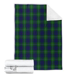 Scottish Hamilton Green Hunting Clan Tartan Blanket Tartan Plaid Sherpa Blanket Scottish Plaid Tartan Plaid - ScotsTee - scotstee.com