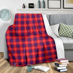 Scottish Hamilton Modern Clan Tartan Blanket Tartan Plaid Sherpa Blanket Scottish Plaid Tartan Plaid - ScotsTee - scotstee.com