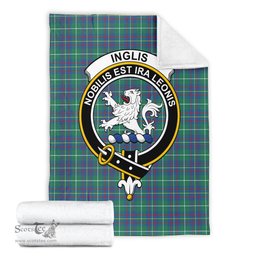 Scottish Inglis Ancient Clan Tartan Blanket with Family Crest Tartan Plaid Sherpa Blanket Scottish Plaid Tartan Plaid - ScotsTee - scotstee.com