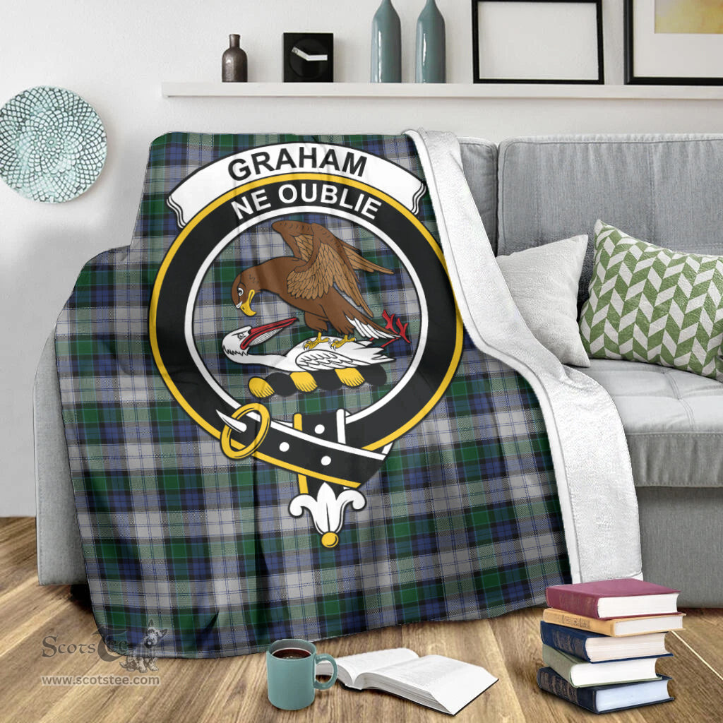 Scottish Graham Dress Clan Tartan Blanket with Family Crest Tartan Plaid Sherpa Blanket Scottish Plaid Tartan Plaid - ScotsTee - scotstee.com