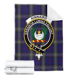 Scottish Kinnaird Clan Tartan Blanket with Family Crest Tartan Plaid Sherpa Blanket Scottish Plaid Tartan Plaid - ScotsTee - scotstee.com