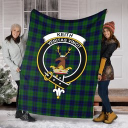 Scottish Keith Modern Clan Tartan Blanket with Family Crest Tartan Plaid Sherpa Blanket Scottish Plaid Tartan Plaid - ScotsTee - scotstee.com