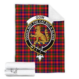 Scottish Gow Modern Clan Tartan Blanket with Family Crest Tartan Plaid Sherpa Blanket Scottish Plaid Tartan Plaid - ScotsTee - scotstee.com