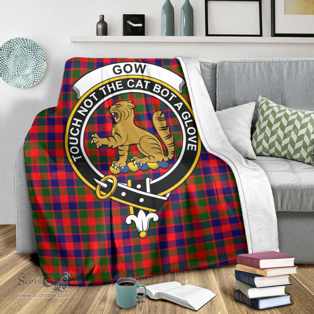 Scottish Gow Modern Clan Tartan Blanket with Family Crest Tartan Plaid Sherpa Blanket Scottish Plaid Tartan Plaid - ScotsTee - scotstee.com