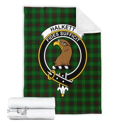 Scottish Halkett Clan Tartan Blanket with Family Crest Tartan Plaid Sherpa Blanket Scottish Plaid Tartan Plaid - ScotsTee - scotstee.com