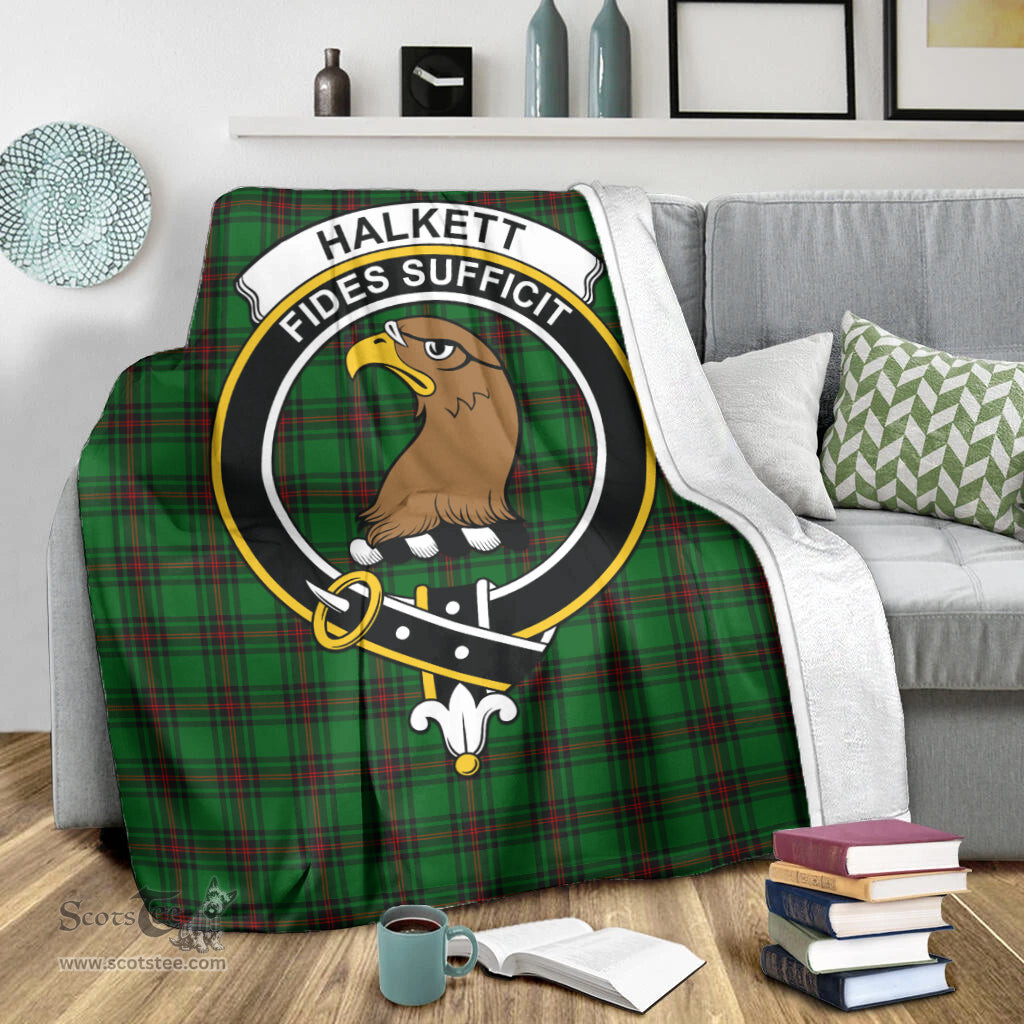 Scottish Halkett Clan Tartan Blanket with Family Crest Tartan Plaid Sherpa Blanket Scottish Plaid Tartan Plaid - ScotsTee - scotstee.com
