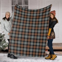 Scottish Gunn Weathered Clan Tartan Blanket Tartan Plaid Sherpa Blanket Scottish Plaid Tartan Plaid - ScotsTee - scotstee.com