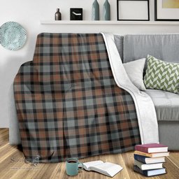 Scottish Gunn Weathered Clan Tartan Blanket Tartan Plaid Sherpa Blanket Scottish Plaid Tartan Plaid - ScotsTee - scotstee.com