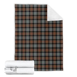 Scottish Gunn Weathered Clan Tartan Blanket Tartan Plaid Sherpa Blanket Scottish Plaid Tartan Plaid - ScotsTee - scotstee.com