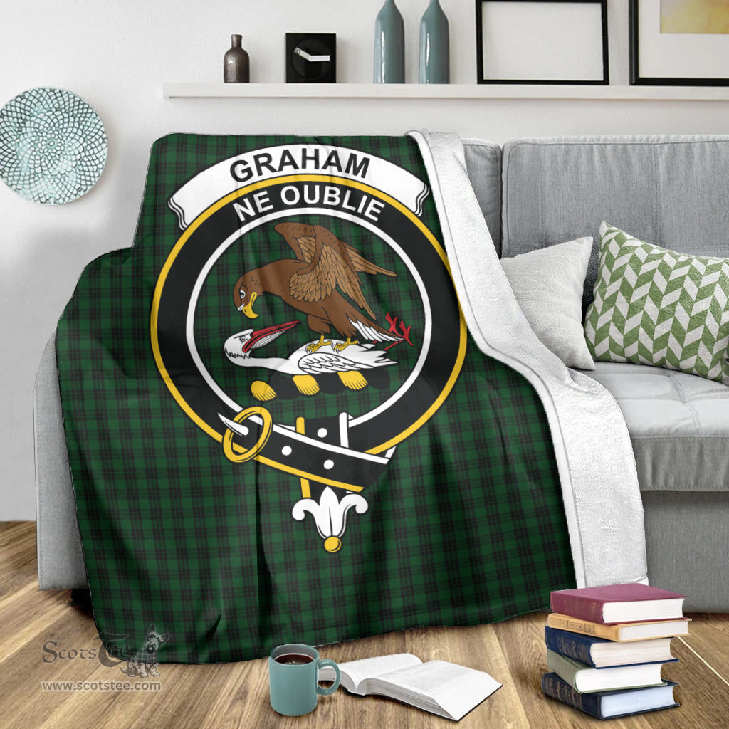 Scottish Graham Clan Tartan Blanket with Family Crest Tartan Plaid Sherpa Blanket Scottish Plaid Tartan Plaid - ScotsTee - scotstee.com
