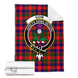 Scottish Gow of Skeoch Clan Tartan Blanket with Family Crest Tartan Plaid Sherpa Blanket Scottish Plaid Tartan Plaid - ScotsTee - scotstee.com