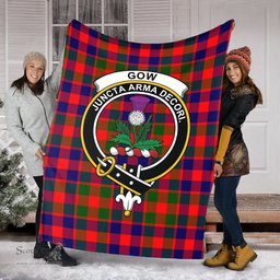 Scottish Gow of Skeoch Clan Tartan Blanket with Family Crest Tartan Plaid Sherpa Blanket Scottish Plaid Tartan Plaid - ScotsTee - scotstee.com