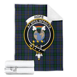 Scottish Hope Clan Originaux Clan Tartan Blanket with Family Crest Tartan Plaid Sherpa Blanket Scottish Plaid Tartan Plaid - ScotsTee - scotstee.com