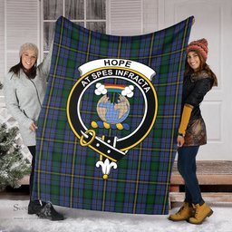 Scottish Hope Clan Originaux Clan Tartan Blanket with Family Crest Tartan Plaid Sherpa Blanket Scottish Plaid Tartan Plaid - ScotsTee - scotstee.com