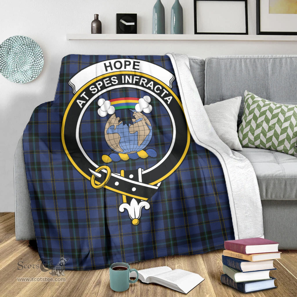 Scottish Hope (Vere-Weir) Clan Tartan Blanket with Family Crest Tartan Plaid Sherpa Blanket Scottish Plaid Tartan Plaid - ScotsTee - scotstee.com