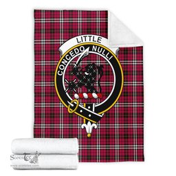 Scottish Little Clan Tartan Blanket with Family Crest Tartan Plaid Sherpa Blanket Scottish Plaid Tartan Plaid - ScotsTee - scotstee.com